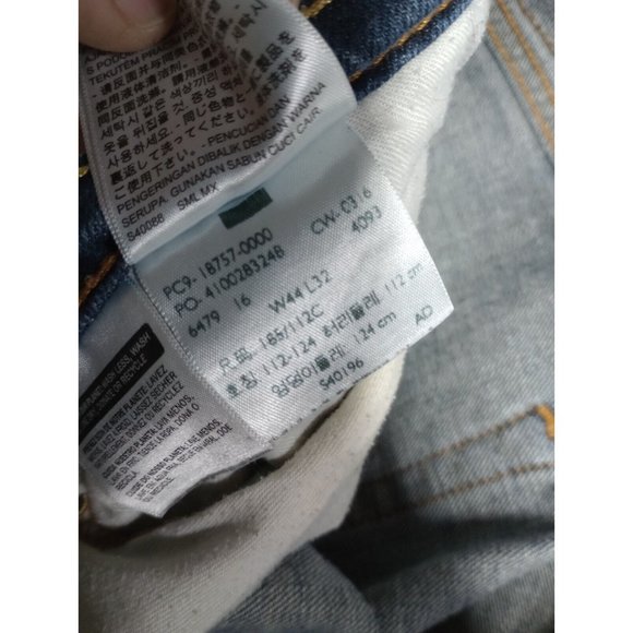 Levi's 541 Men's Jeans Size 44x32 Denim Tapered Leg Blue Jeans - Picture 5 of 11